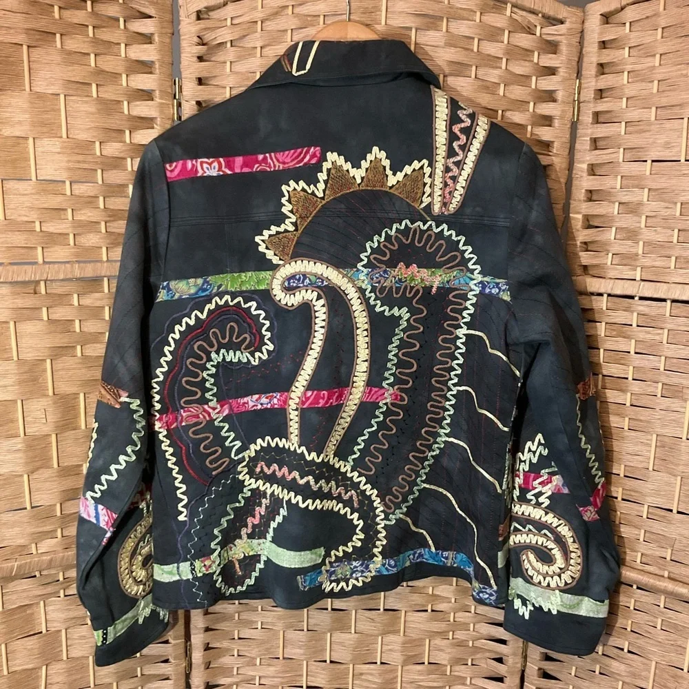 Vintage Parsley and Sage Quilt Trim Jacket - Picture 10 of 16